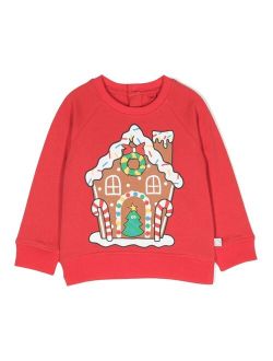 Kids graphic-print cotton sweatshirt