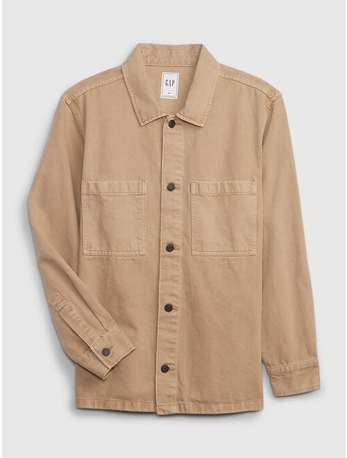 Gap Denim Utility Big Shirt with Washwell