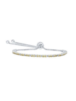 Unbranded Sterling Silver 2mm Birthstone Bracelet