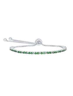 Unbranded Sterling Silver 2mm Birthstone Bracelet