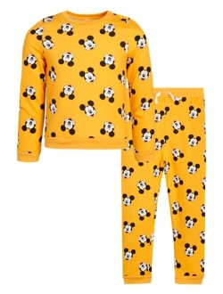 Baby Boys Mickey Mouse Jogger Set Fleece Sweatshirt and Sweatpants (Baby/Toddler/Kids)