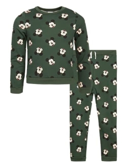 Baby Boys Mickey Mouse Jogger Set Fleece Sweatshirt and Sweatpants (Baby/Toddler/Kids)