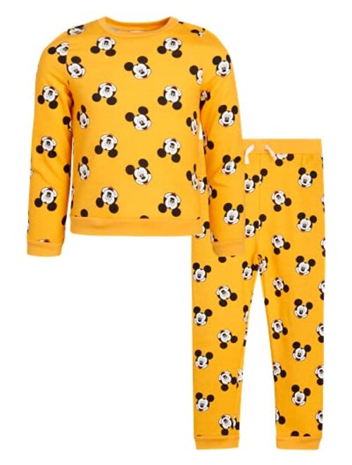 Disney Baby Boys Mickey Mouse Jogger Set Fleece Sweatshirt and Sweatpants (Baby/Toddler/Kids)