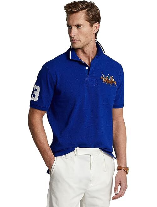 POLO RALPH LAUREN Men's Custom Slim Fit Triple-Pony Polo Shirt