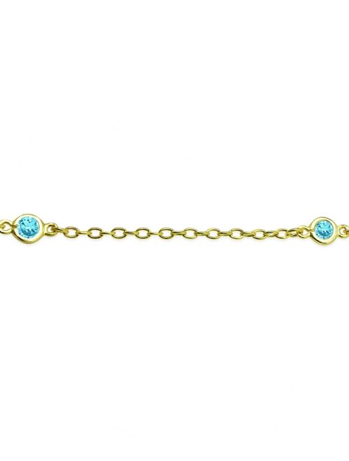 Giani Bernini Multi-Stone Ankle Bracelet (Also in Cubic Zirconia), Created for Macy's