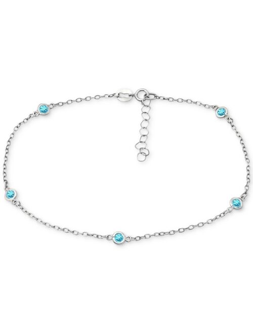 Giani Bernini Multi-Stone Ankle Bracelet (Also in Cubic Zirconia), Created for Macy's