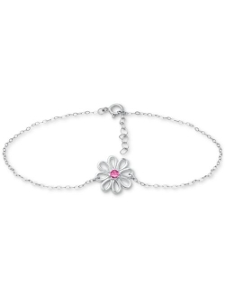 Giani Bernini Cubic Zirconia Ankle Bracelet in Sterling Silver (Also in Lab-Created Pink Sapphire), Created for Macy's