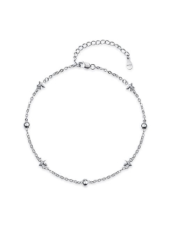 Palpitate Anklet Barcelets for Women 925 Sterling Silver Anklets for Women