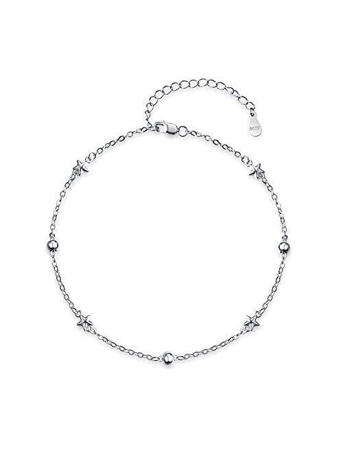 Palpitate Anklet Barcelets for Women 925 Sterling Silver Anklets for Women