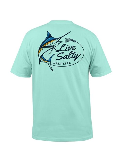 SALT LIFE Men's Salty Marlin Logo Graphic Performance T-Shirt