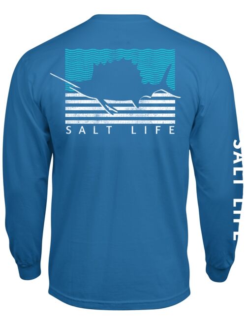 SALT LIFE Men's Sailin' Flag Graphic Long-Sleeve T-Shirt