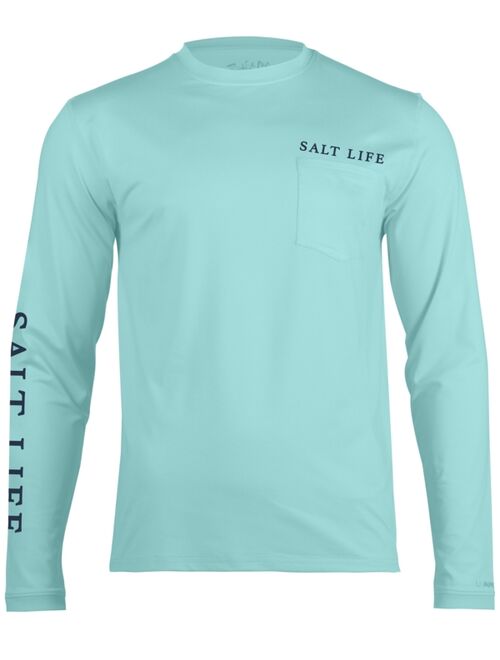 SALT LIFE Men's Tuna Palms Long-Sleeve Logo Shirt