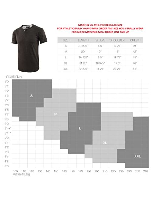 Estepoba Mens Casual Lightweight Raglan Short Sleeve Athletic Active Baseball Henley T Shirts