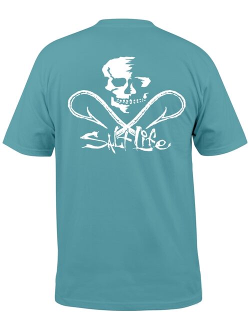 SALT LIFE Men's Skull and Hooks Pocket Tee