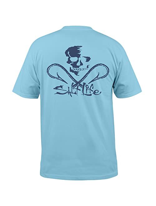 SALT LIFE Men's Skull and Hooks Pocket Tee