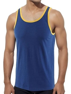 Estepoba Men's Casual Soft Slim Fit Active Running Gym Basketball Sleeveless T Shirts Tank Top