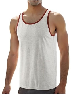 Estepoba Men's Casual Soft Slim Fit Active Running Gym Basketball Sleeveless T Shirts Tank Top