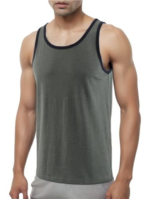 Estepoba Men's Casual Soft Slim Fit Active Running Gym Basketball Sleeveless T Shirts Tank Top