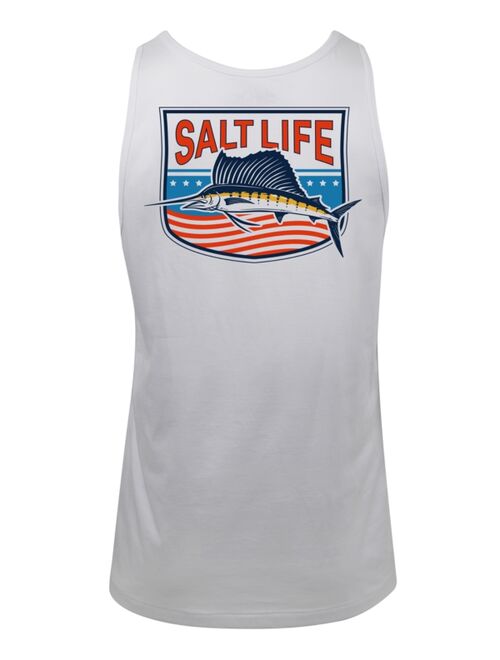 SALT LIFE Men's Freedom Sail Logo Tank Top