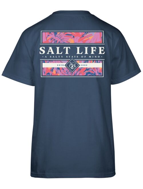 SALT LIFE Women's Loungin Hibiscus Cotton Graphic T-Shirt