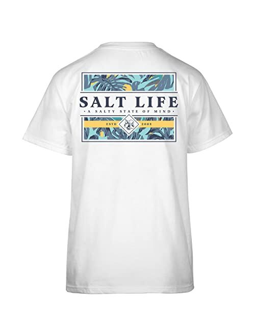 SALT LIFE Women's Loungin Hibiscus Cotton Graphic T-Shirt