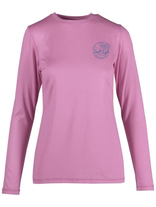 SALT LIFE Women's Shady Palms Long-Sleeved SLX T-Shirt