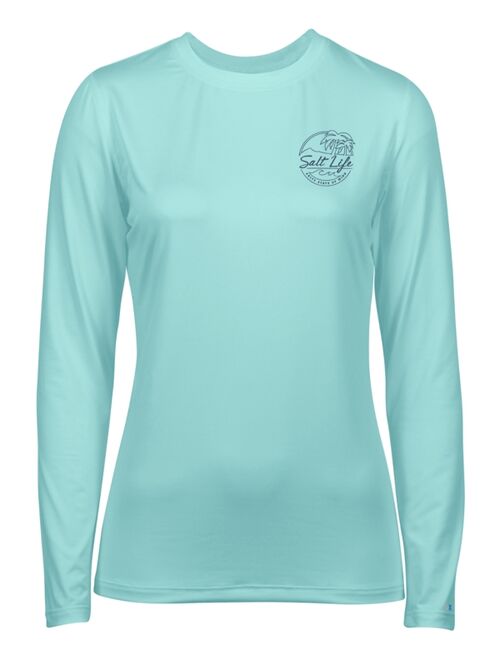 SALT LIFE Women's Shady Palms Long-Sleeved SLX T-Shirt