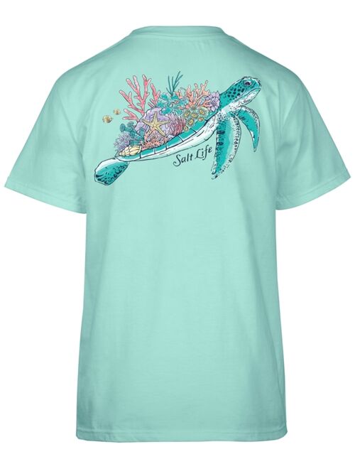 SALT LIFE Unisex Turtle Flow Cotton Graphic T-Shirt