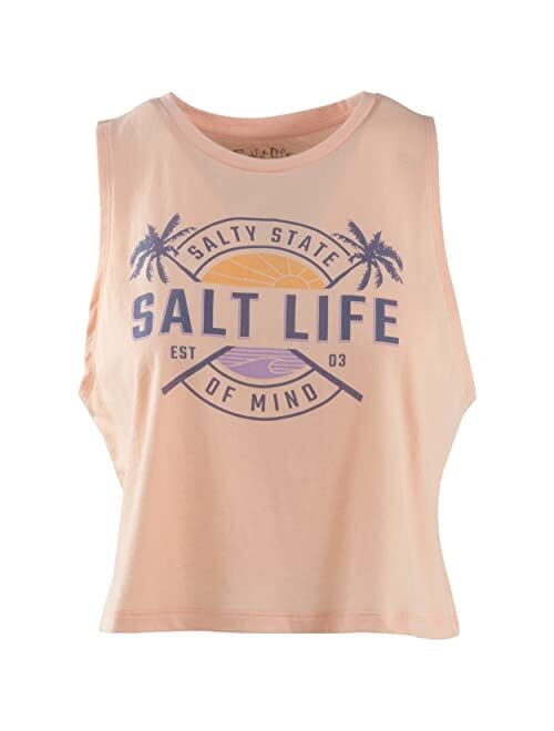 SALT LIFE Women's First Light Muscle Cotton Graphic Tank Top