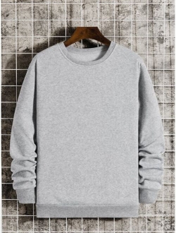 Men Round Neck Thermal Lined Sweatshirt