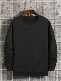 Men Round Neck Thermal Lined Sweatshirt