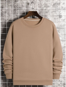 Men Round Neck Thermal Lined Sweatshirt