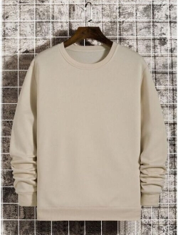 Men Round Neck Thermal Lined Sweatshirt