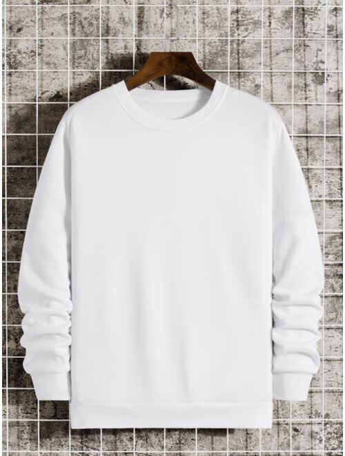 Men Round Neck Thermal Lined Sweatshirt