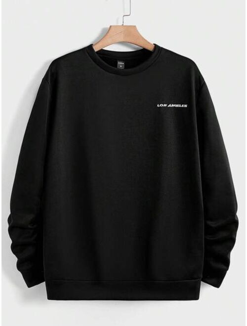 Manfinity Homme 1pc Letter Graphic Sweatshirt