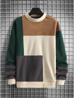 Manfinity Homme Men Color Block Drop Shoulder Sweatshirt