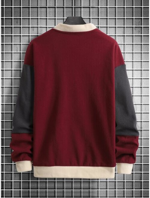 Manfinity Homme Men Color Block Drop Shoulder Sweatshirt