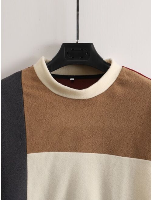 Manfinity Homme Men Color Block Drop Shoulder Sweatshirt