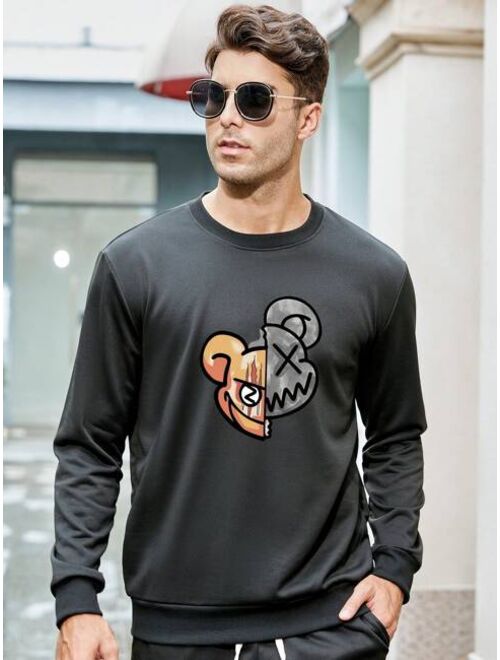 Men Cartoon Graphic Sweatshirt