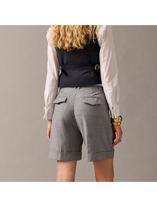 J.Crew Cuffed suit short in drapey wool blend