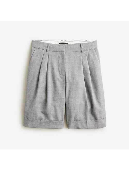 J.Crew Cuffed suit short in drapey wool blend