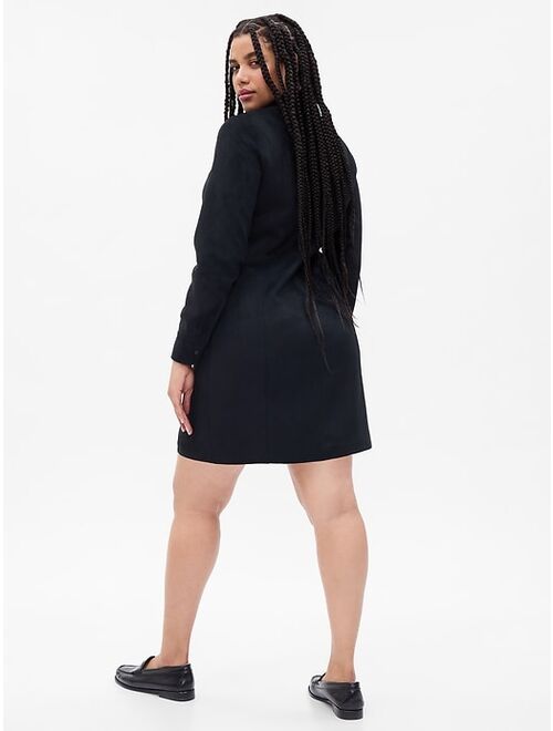 Gap Faux-Suede Mini Shirtdress