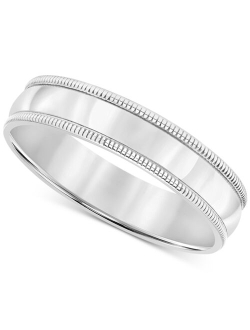 MACY'S Men's Milgrain Edge Wedding Band in 18k Gold-Plated Sterling Silver (Also in Sterling Silver)