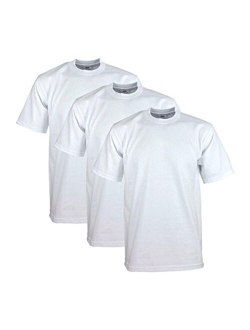 Men's 3-Pack Heavyweight Cotton Short Sleeve Crew Neck T-Shirt