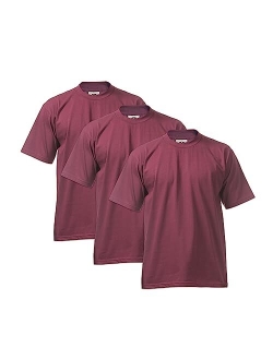 Men's 3-Pack Heavyweight Cotton Short Sleeve Crew Neck T-Shirt