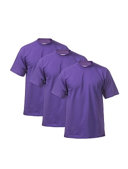 Men's 3-Pack Heavyweight Cotton Short Sleeve Crew Neck T-Shirt