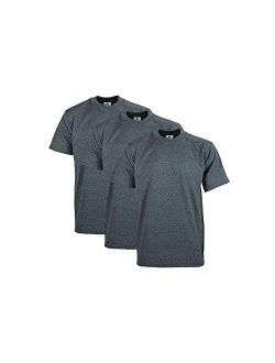 Men's 3-Pack Heavyweight Cotton Short Sleeve Crew Neck T-Shirt