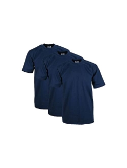 Men's 3-Pack Heavyweight Cotton Short Sleeve Crew Neck T-Shirt