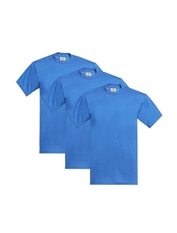 Men's 3-Pack Heavyweight Cotton Short Sleeve Crew Neck T-Shirt