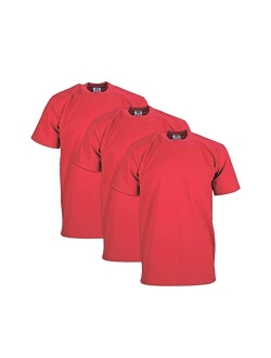 Men's 3-Pack Heavyweight Cotton Short Sleeve Crew Neck T-Shirt